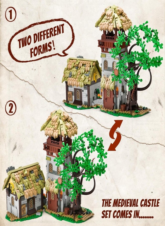 BNG Medieval Town Castle Building Set for Aduts,Knights Training Ground Building Blocks Toy,Medieval Build and Display Model for Home Decor,Idea Gifts for Teen Kids Boys 8+(1109PCS) - Image 4